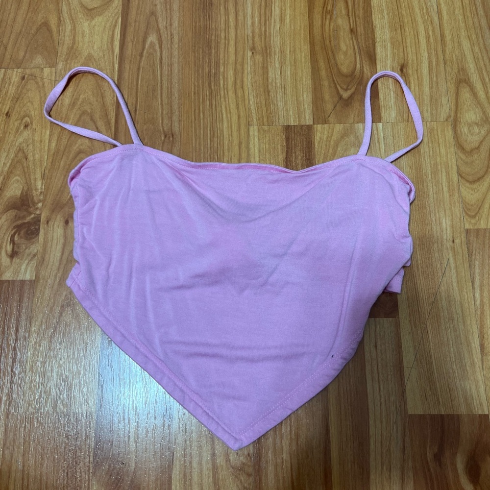 Pink bandana top